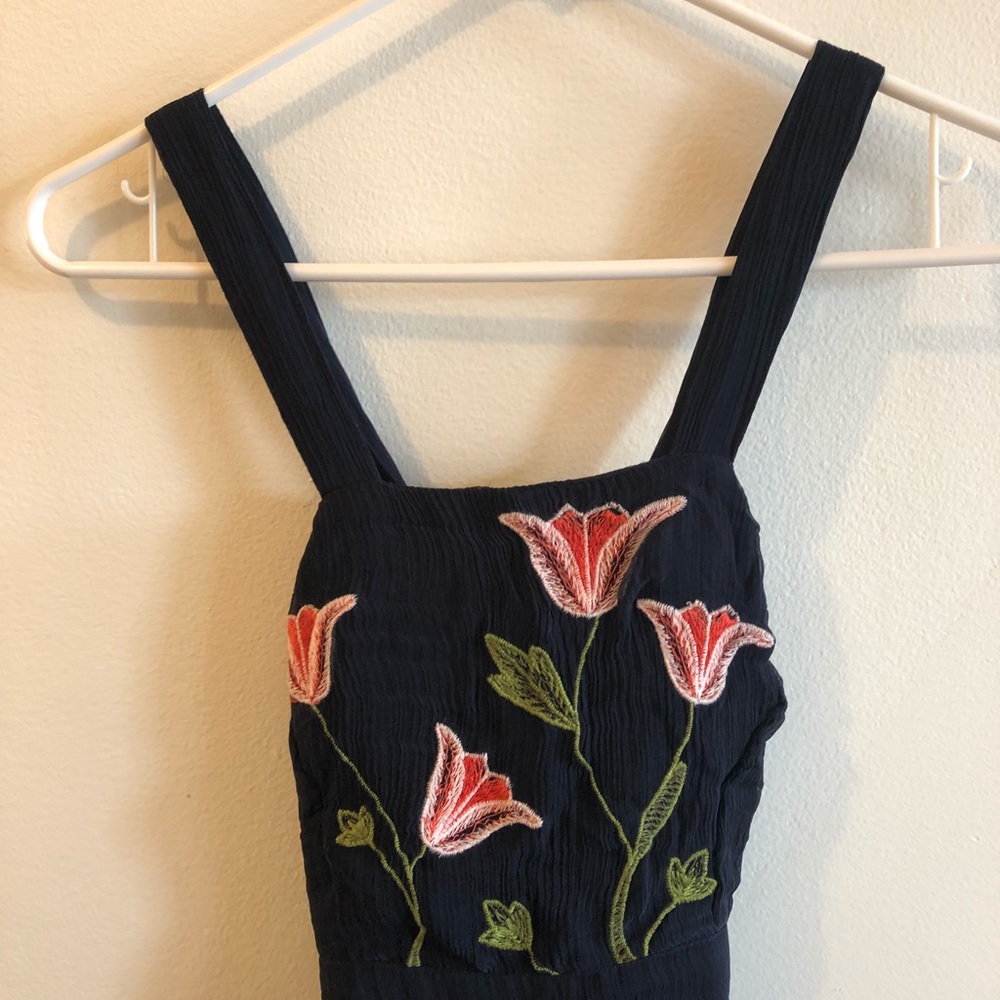 Anthropologie Floral Navy Dress by Floreat - Picture 3 of 8